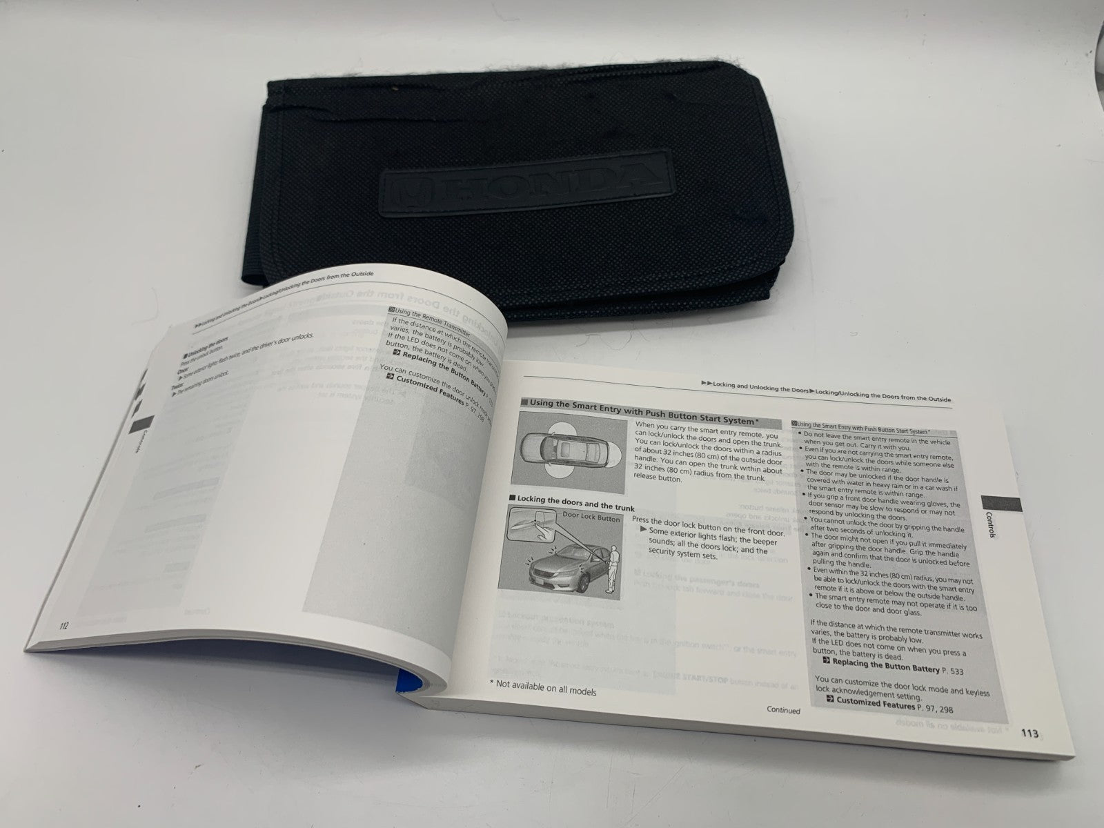 2015 Honda Accord Sedan Owners Manual Set with Case OEM A01B24024