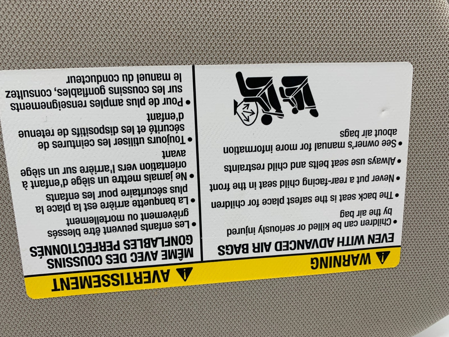 2013-2018 Nissan Pathfinder Driver Sun Visor Illumination Gray OEM C01B51013