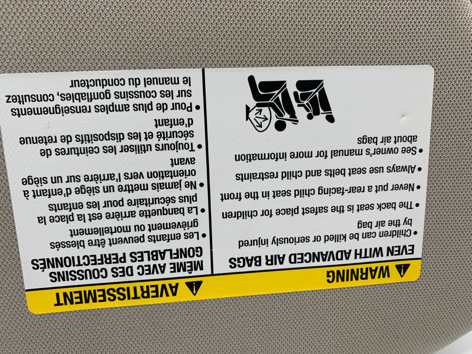 2013-2018 Nissan Pathfinder Driver Sun Visor Illumination Gray OEM C01B51013