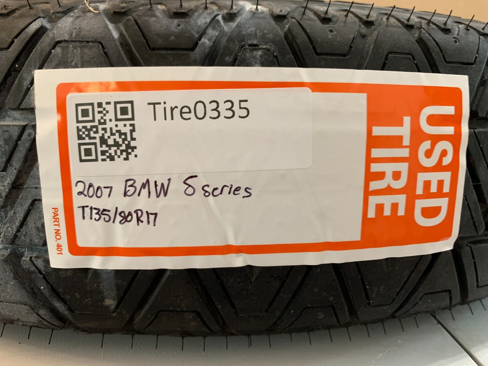 2004-2010 BMW 5 Series E60 17" Spare Tire Compact Donut T135/80R17