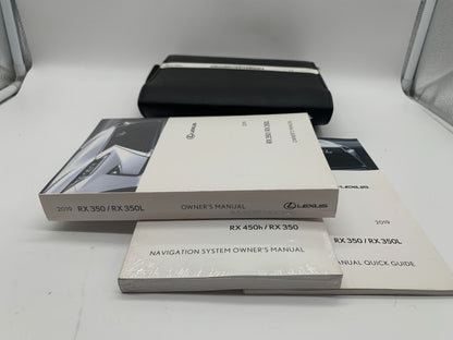 2019 Lexus RX350 RX350L Owners Manual Set with Case OEM D01B41076