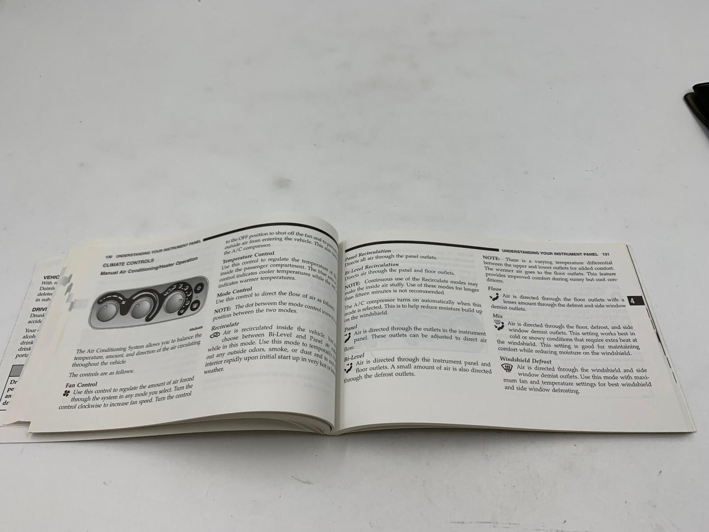 2000 Dodge Intrepid Owners Manual OEM D01B46086