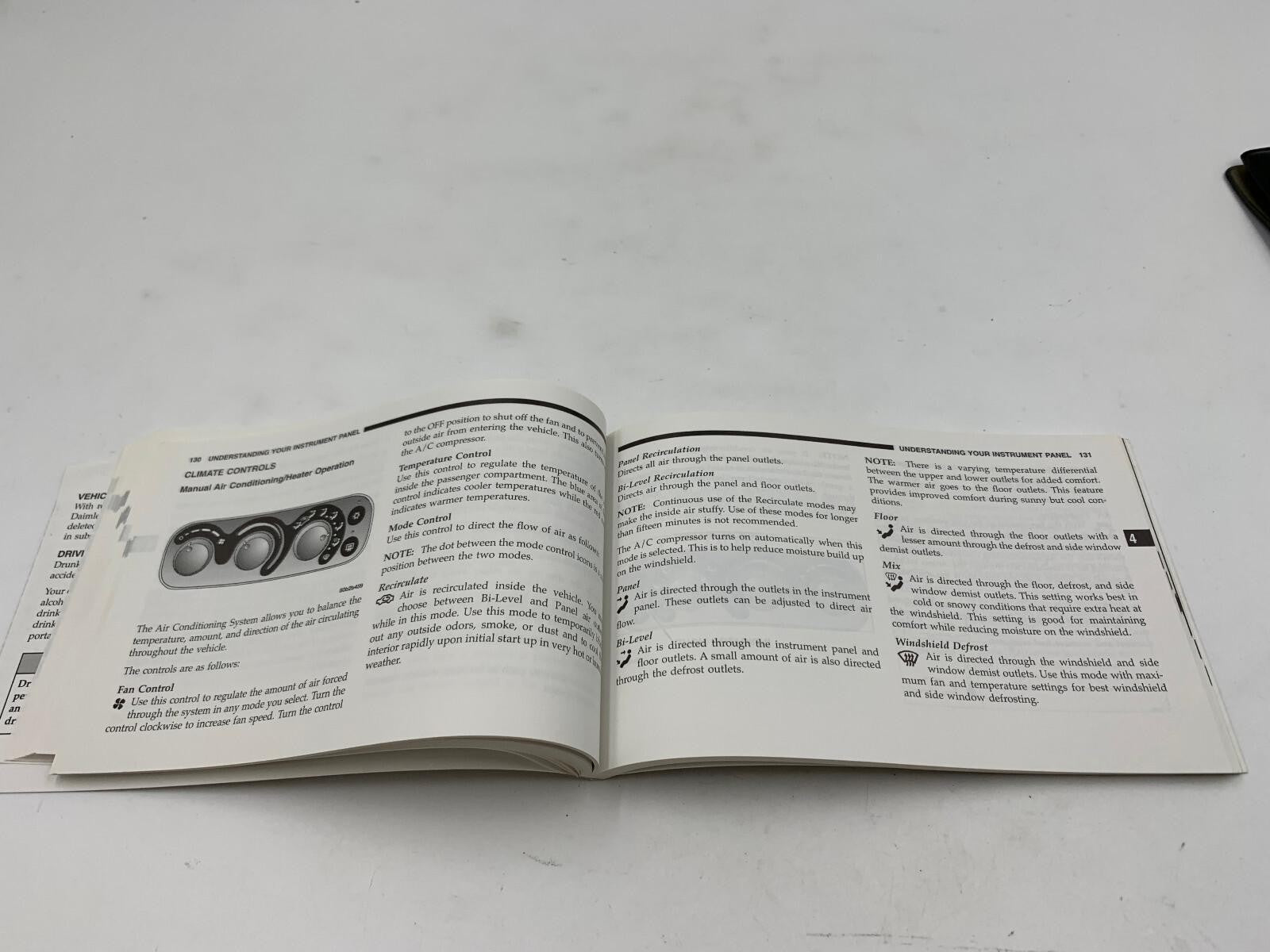 2000 Dodge Intrepid Owners Manual OEM D01B46086