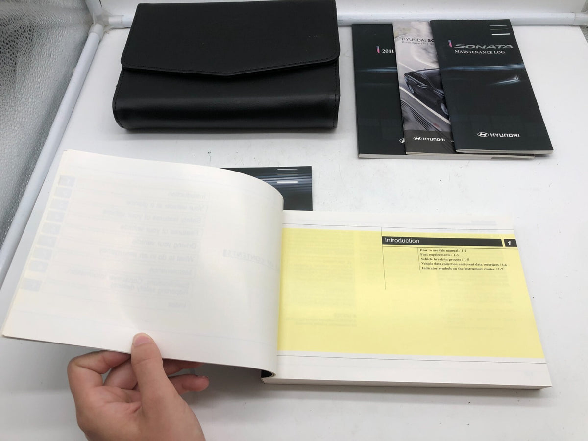 2011 Hyundai Sonata Owners Manual Set with Case OEM B03B17011
