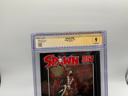 Spawn #350 CGC 9.8 JSA McFarlane Retailer Thank You Cover Signed by McFarlane