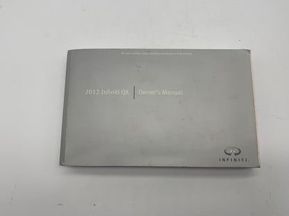 2012 Infiniti QX Owners Manual Set with Case OEM C03B11026