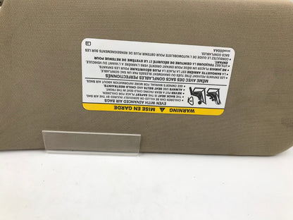 2011-2014 Chrysler 200 Passenger Sun Visor Illuminated Brown OEM C04B42006