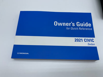 2021 Honda Civic Sedan Owners Manual Set with Case OEM B03B35003