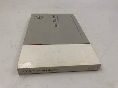 2012 Nissan Altima Owners Manual OEM D02B65009