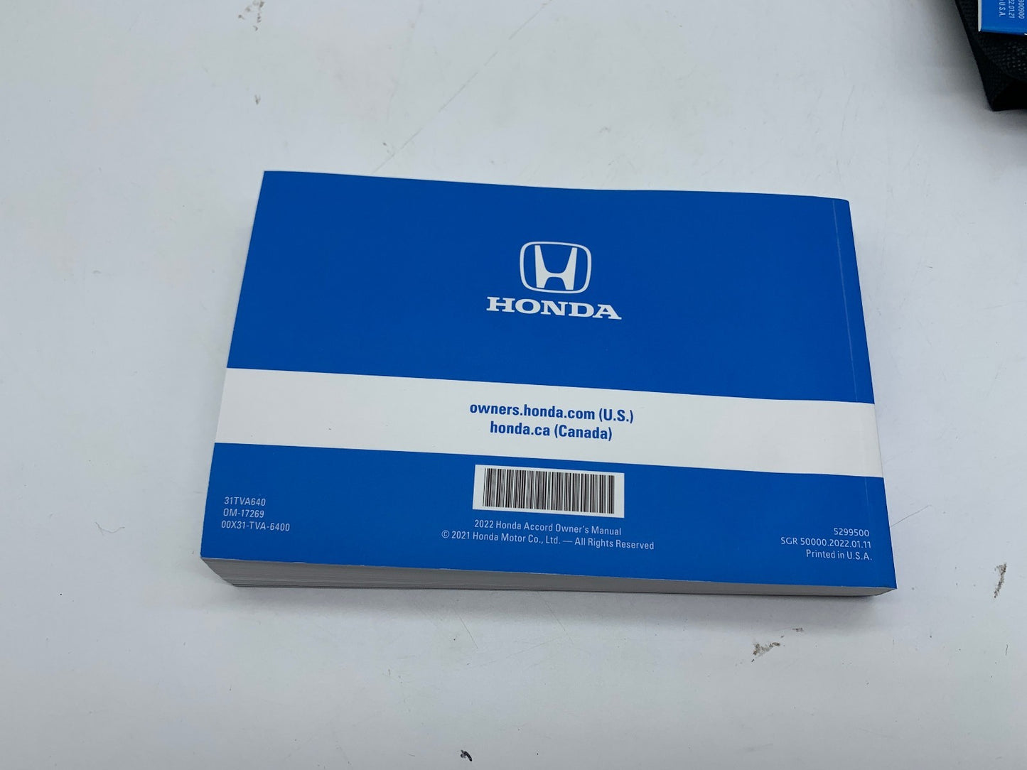 2022 Honda Accord Owners Manual Set with Case OEM R01B24004