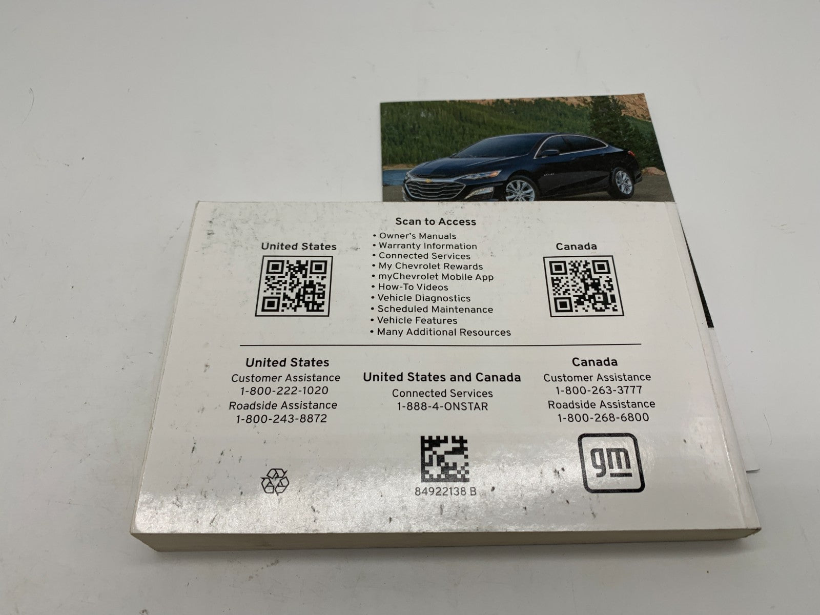 2023 Chevrolet Malibu Owners Manual OEM A01B33003
