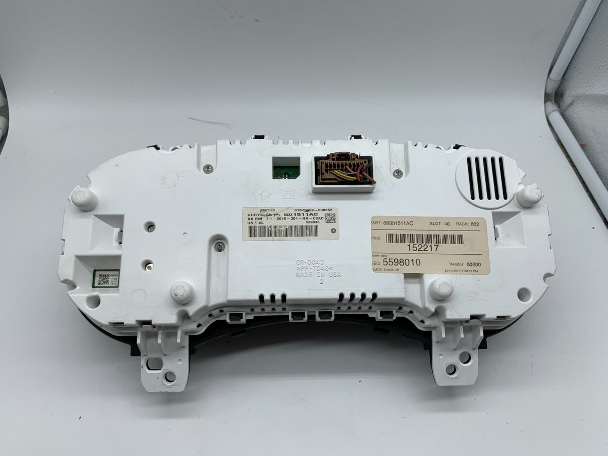 2018 Jeep Grand Cherokee Speedometer Instrument Cluster 60238 Miles C02B53001