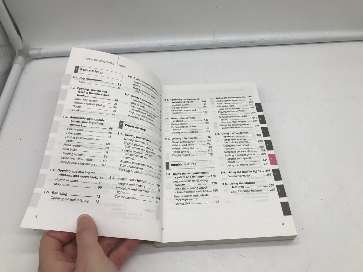 2008 Toyota Avalon Owners Manual OEM R01B27017