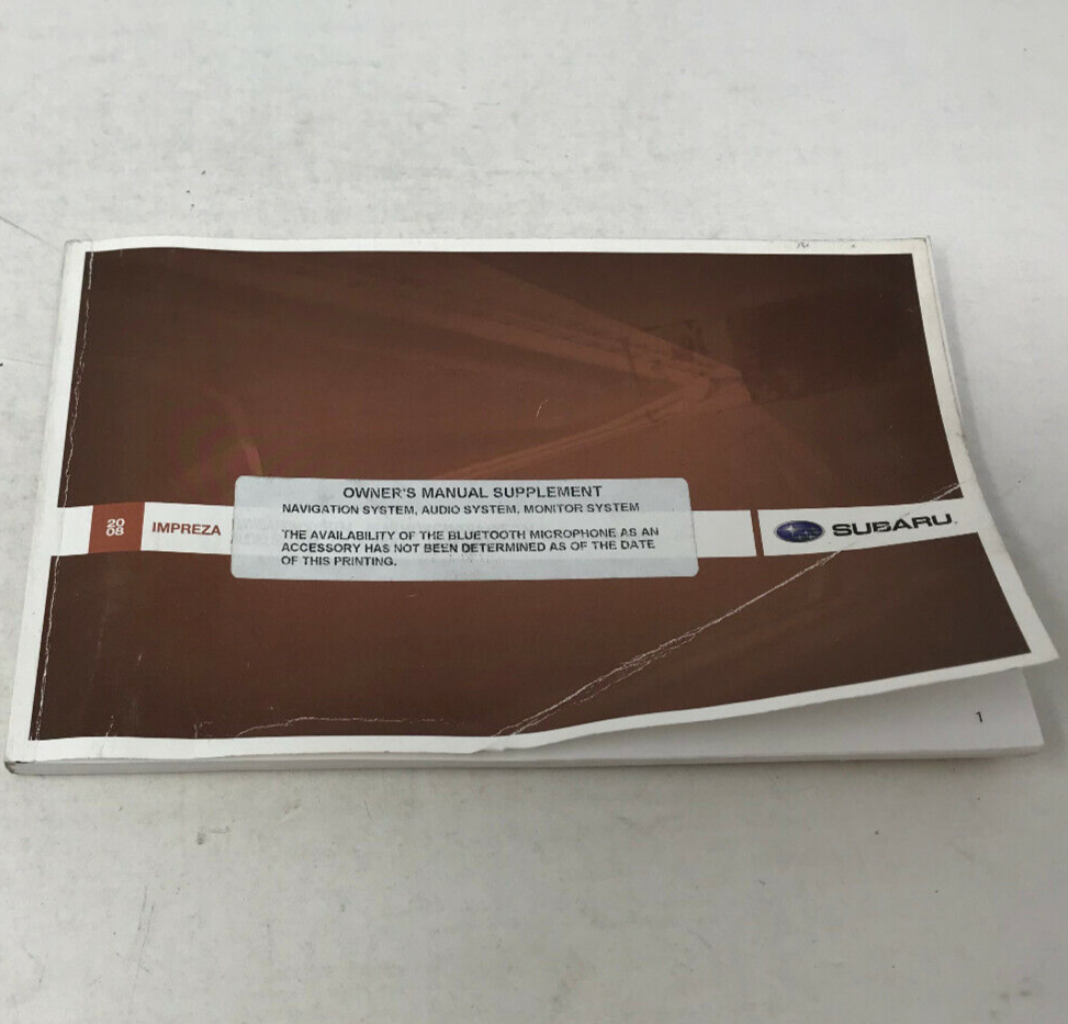 2008 Subaru Impreza Owners Manual OEM D01B40013