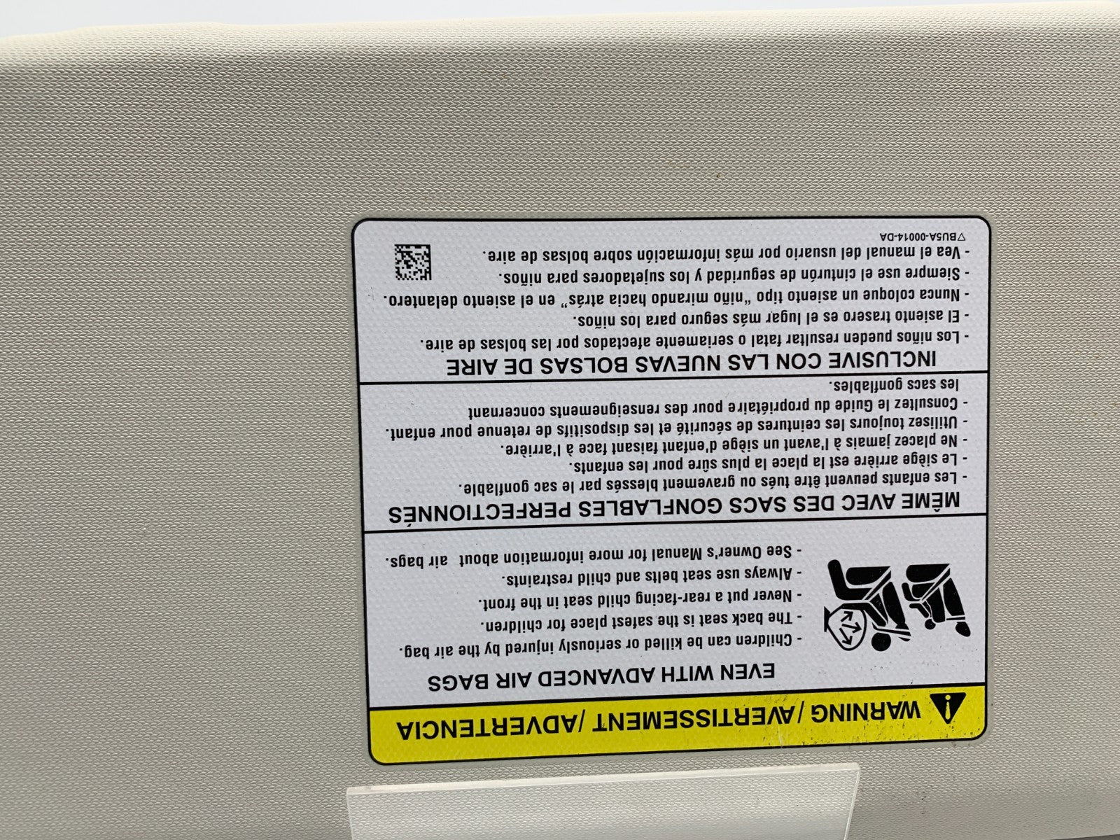 2012-2013 Ford Focus Passenger Sun Visor White OEM B04B43005