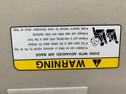 2014-2015 Mitsubishi Outlander Passenger Sun Visor Sunvisor Beige OEM B03B47064