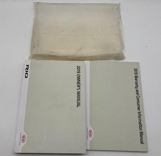 2019 Kia Rio Owners Manual Set with Case OEM C03B66020