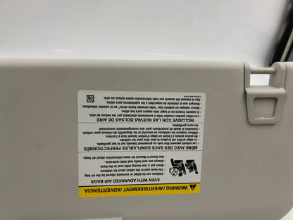 2020-2021 Ford Escape Passenger Sun Visor Gray Illumination OEM C03B19021