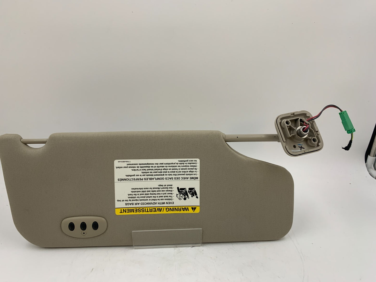 2010-2011 Ford Taurus Driver Sun Visor Gray Illuminated OEM E01B67009