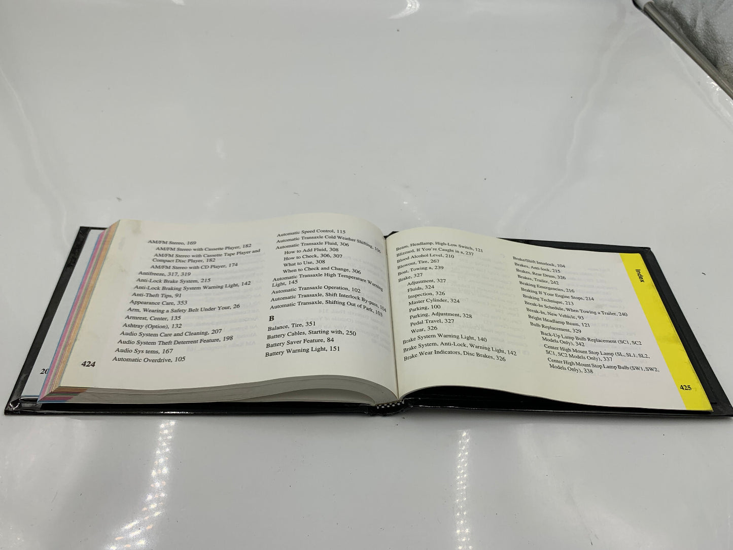2001 Saturn S Series Owners Manual OEM D01B13007