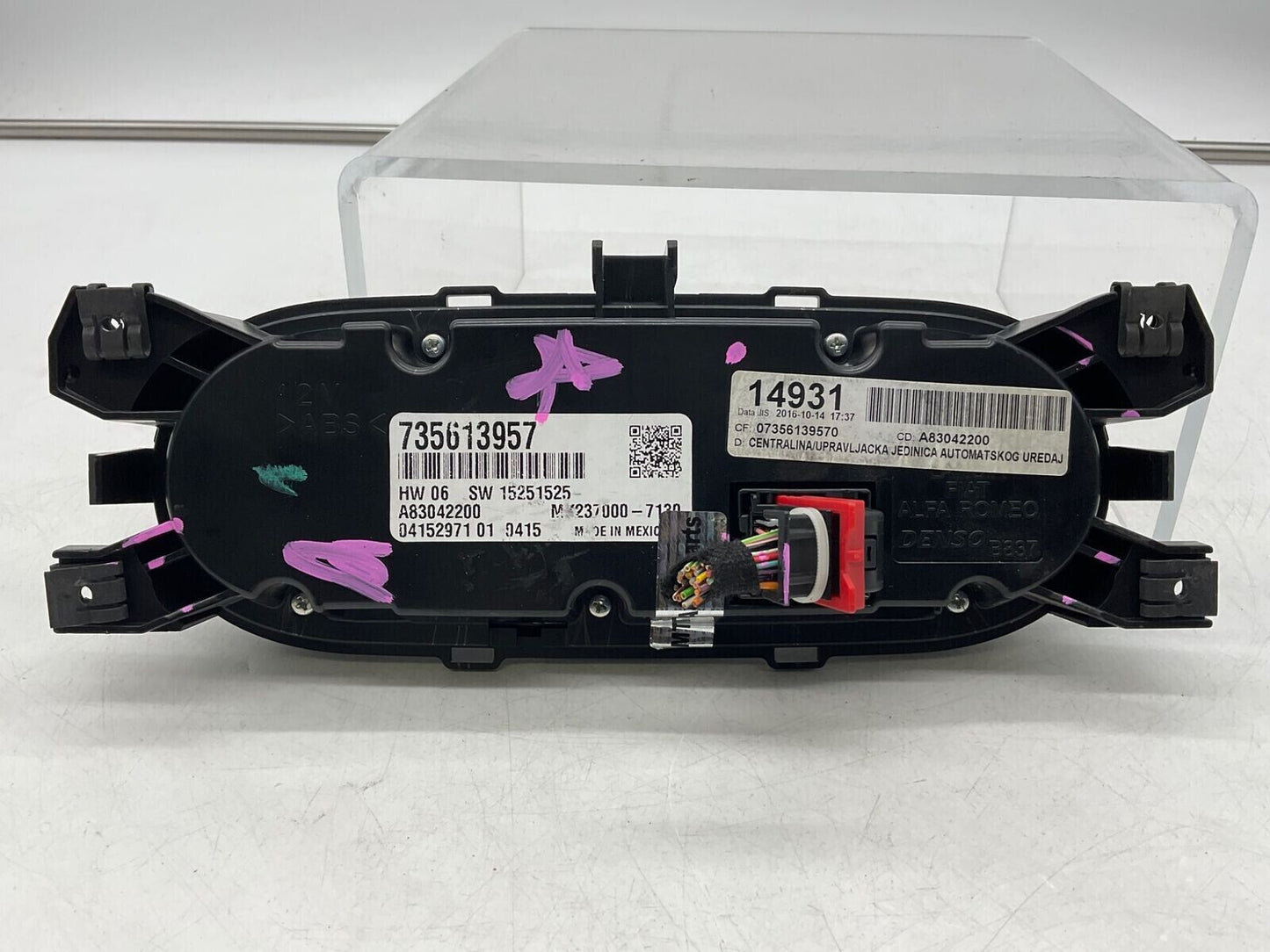 2012-2017 Fiat 500 AC Heater Climate Control Unit OEM A01B02083