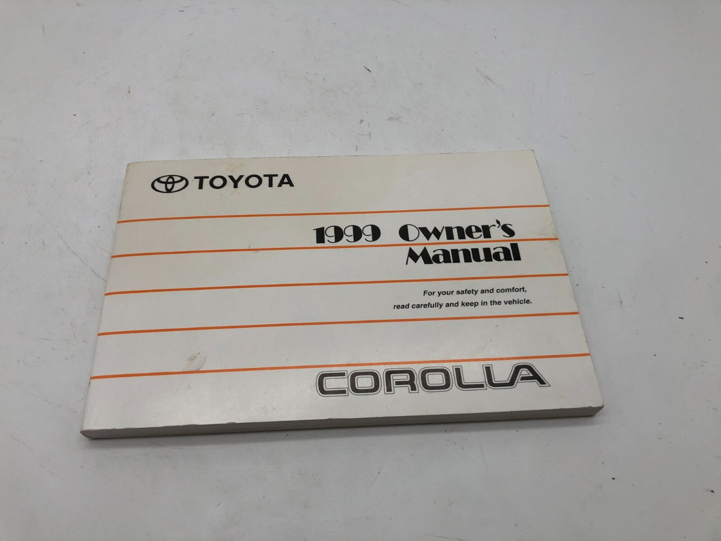 1999 Toyota Corolla Owners Manual OEM A02B21004
