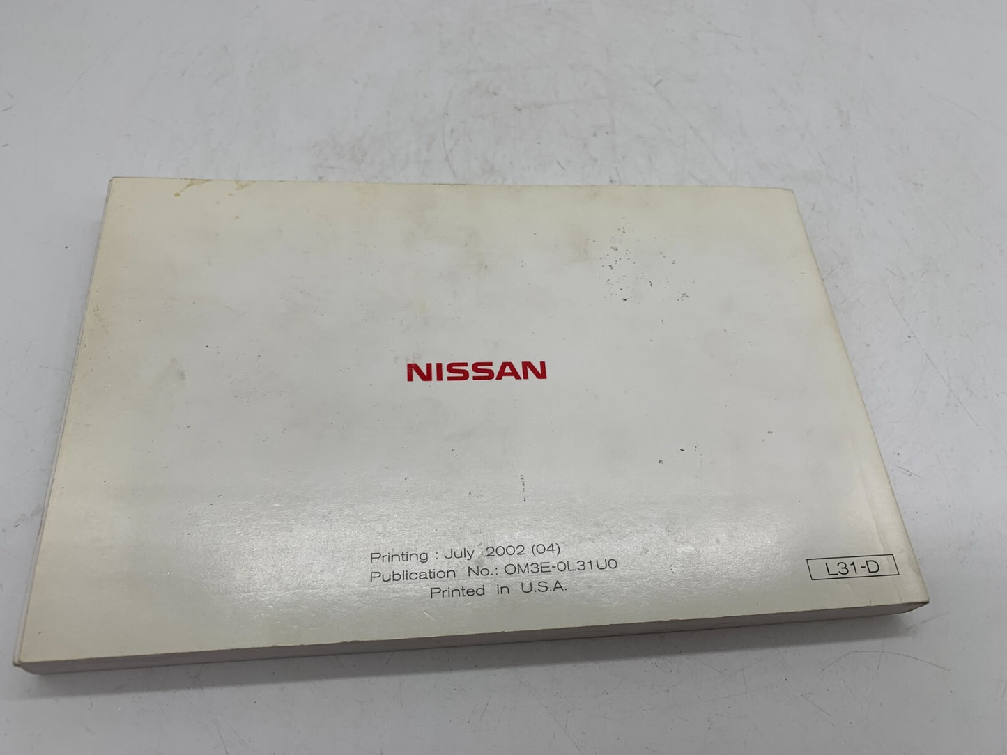 2003 Nissan Altima Owners Manual OEM B02B39011