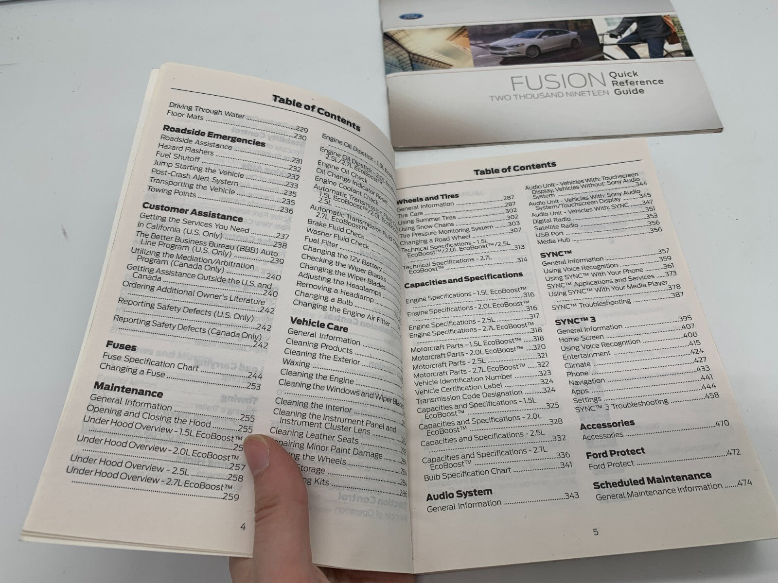 2019 Ford Fusion Owners Manual with Case OEM A02B51076