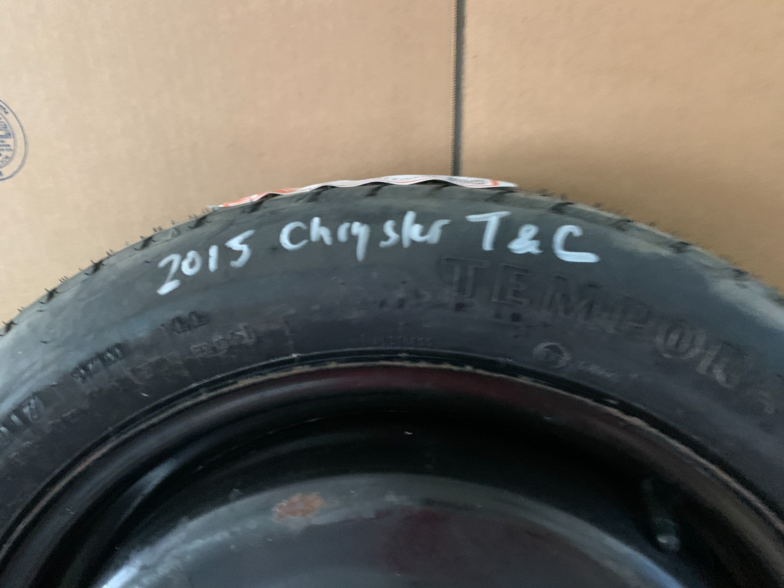 2012-2016 Chrysler Town & Country 17" Spare Tire Compact Donut T145/80D17