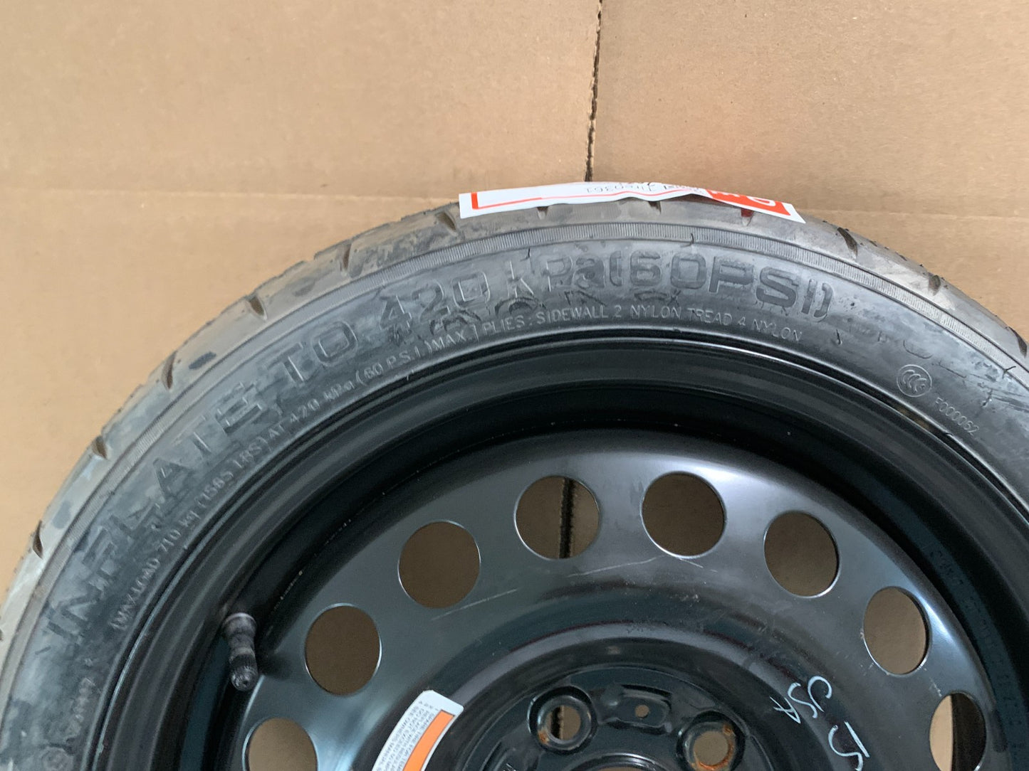 2020-2025 Nissan Sentra 16" Spare Tire Wheel Compact Donut T125/70D16