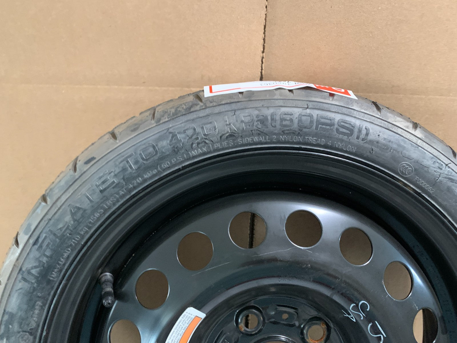 2020-2025 Nissan Sentra 16" Spare Tire Wheel Compact Donut T125/70D16