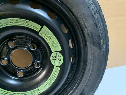 2013 Mercedes Benz C250 16" Spare Tire Wheel Compact Donut T125/90R17