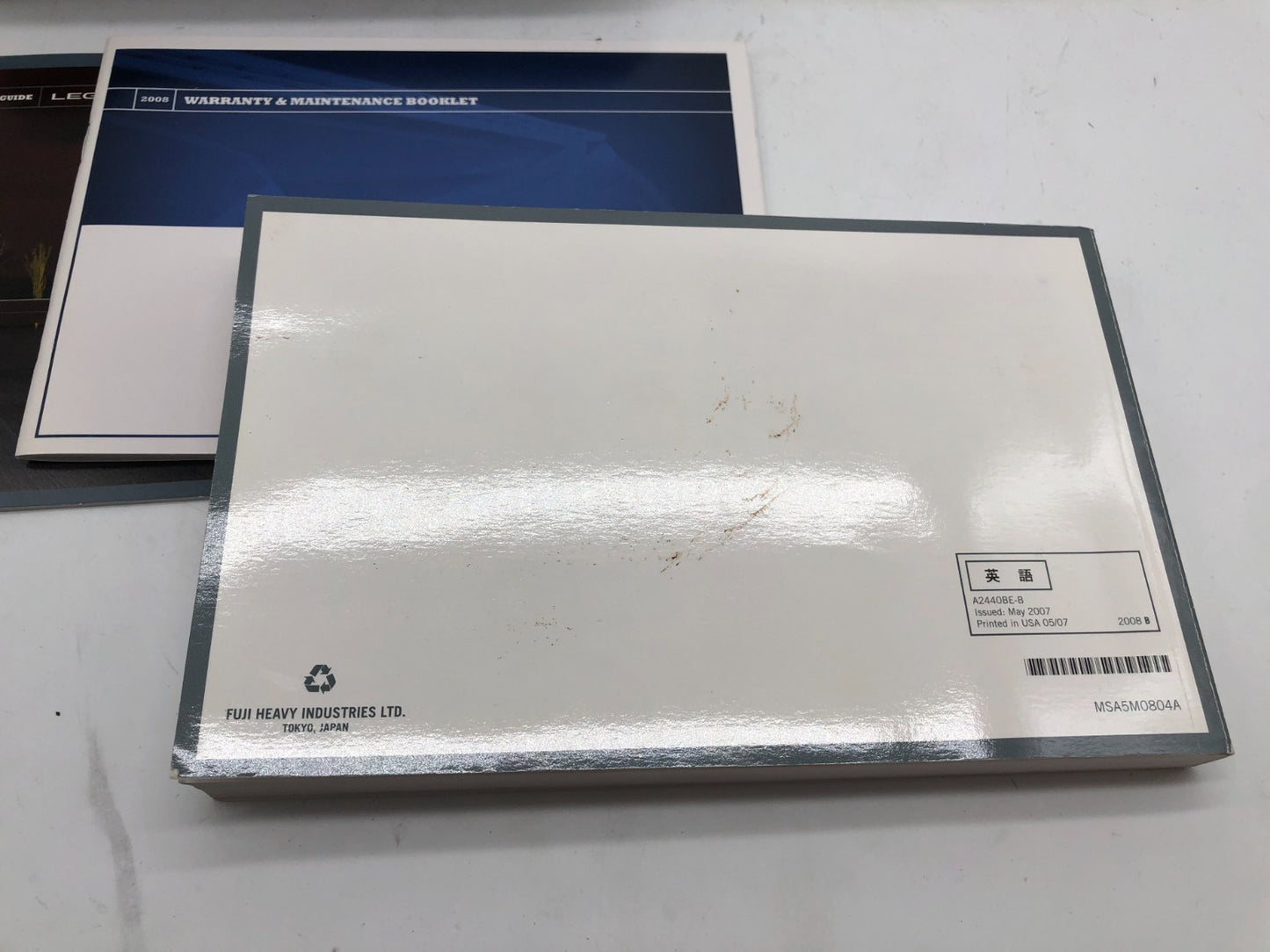 2008 Subaru Legacy Owners Manual Set with Case OEM B04B32089