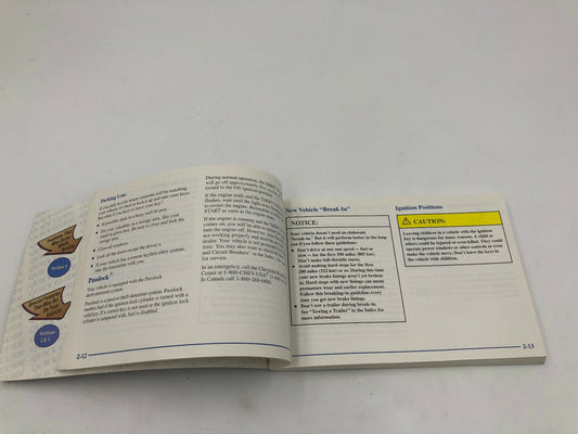 2001 Chevrolet Cavalier Owners Manual OEM C02B52008