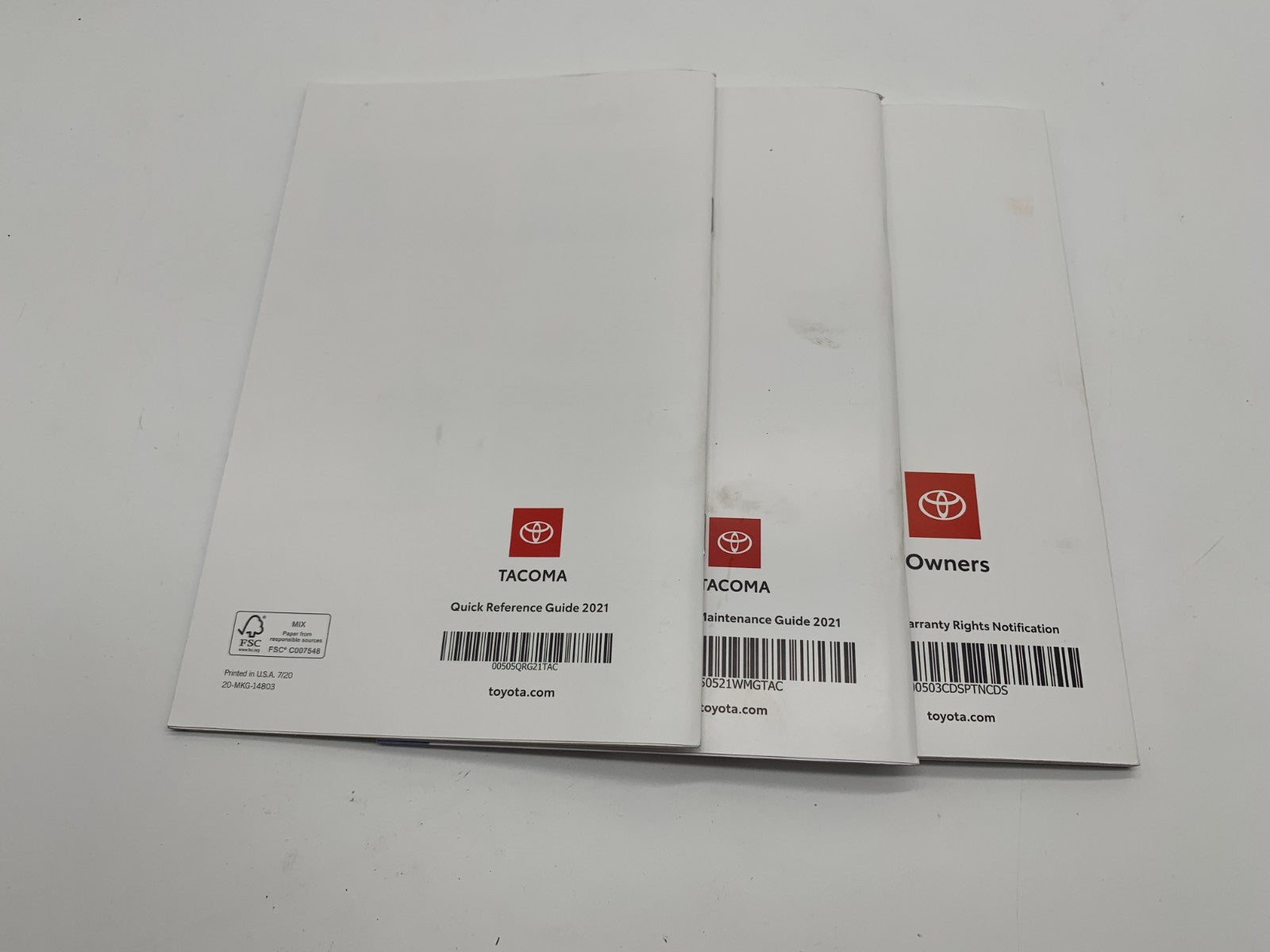 2021 Toyota Tacoma Owners Manual Set OEM C01B36004