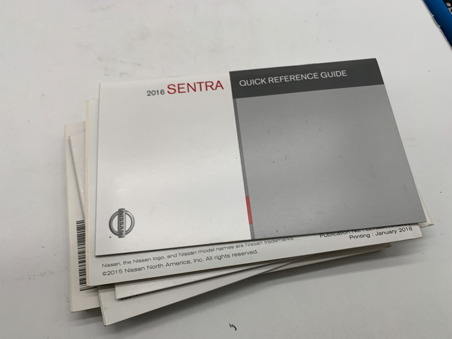 2016 Nissan Sentra Owners Manual Set with Case OEM B04B55052