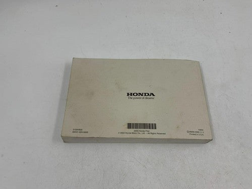 2003 Honda Pilot Owners Manual OEM R01B09005