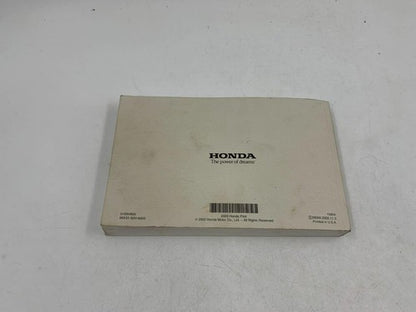 2003 Honda Pilot Owners Manual OEM R01B09005