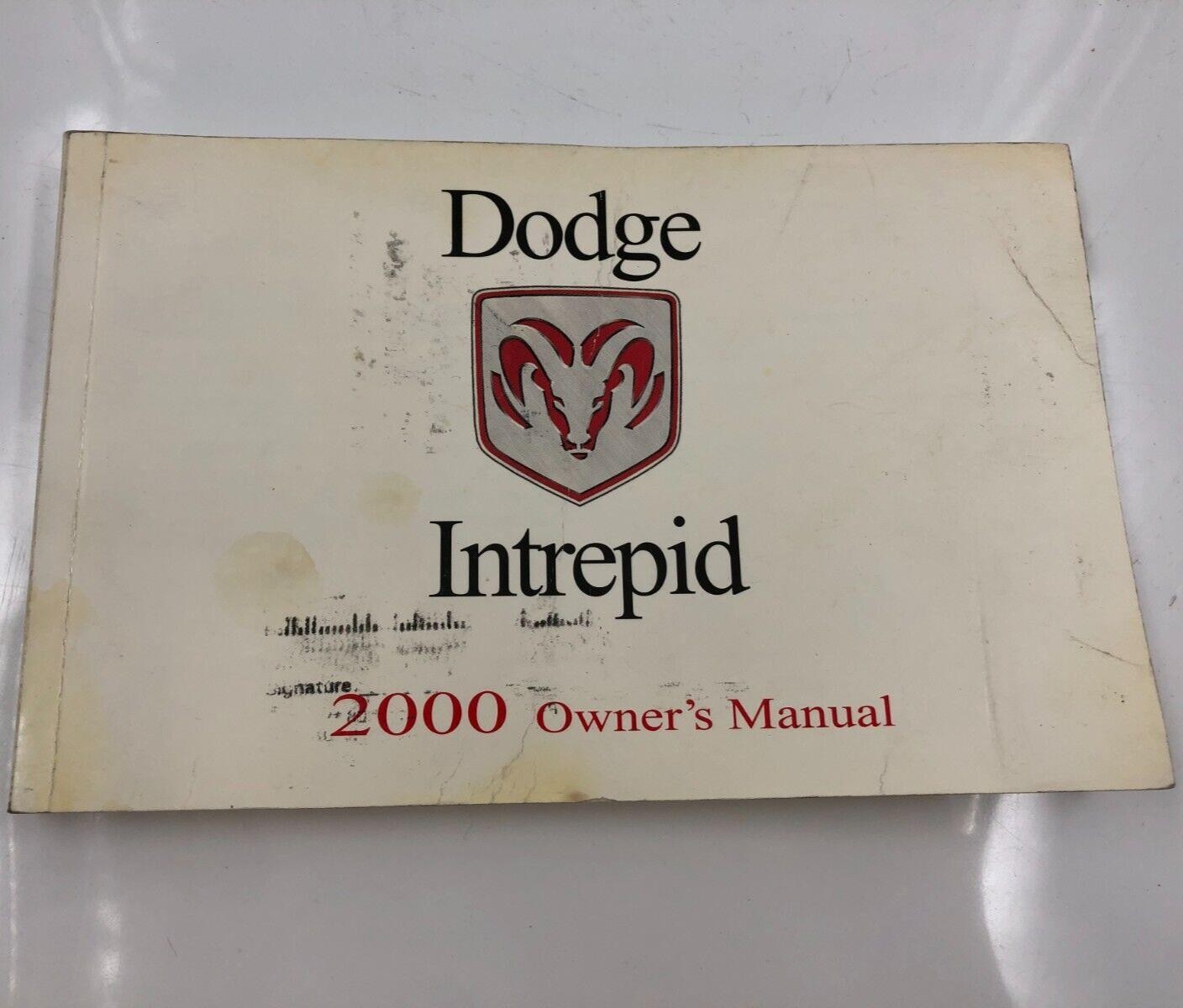 2000 Dodge Intrepid Owners Manual OEM D01B46086