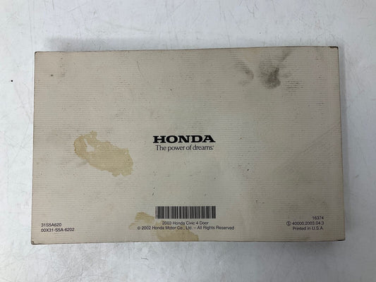 2003 Honda Civic Owners Manual OEM A02B41022