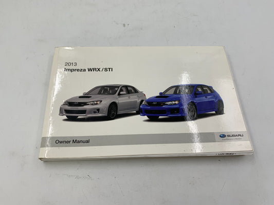 2013 Subaru Impreza WRX STI Owners Manual OEM B02B26053