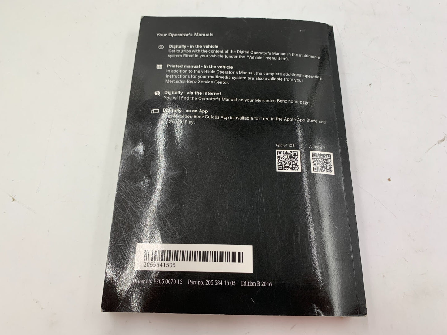 2016 Mercedes-Benz C Class Owners Manual Set with Case OEM B02B22043