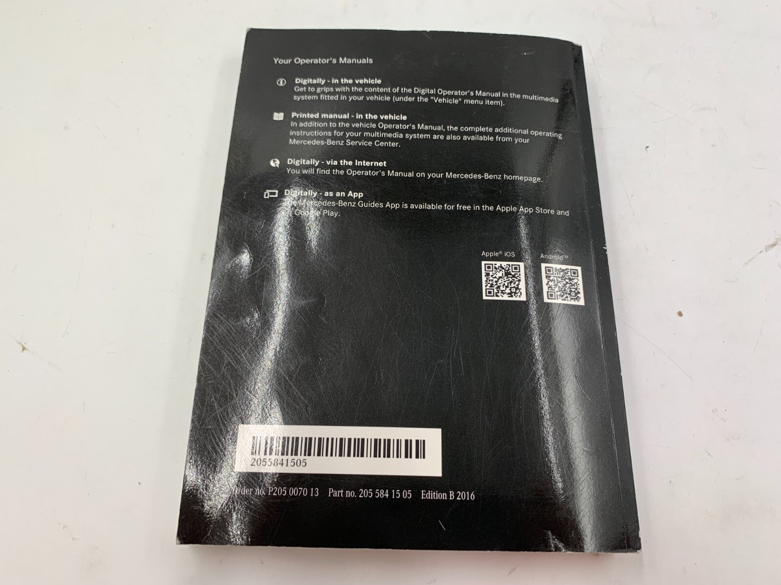 2016 Mercedes-Benz C Class Owners Manual Set with Case OEM B02B22043