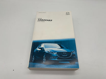 2018 Mazda 3 Owners Manual Set with Case OEM A02B36012