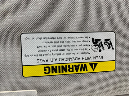 2015-2019 Hyundai Sonata Passenger Side Sun Visor Gray OEM A04B08016