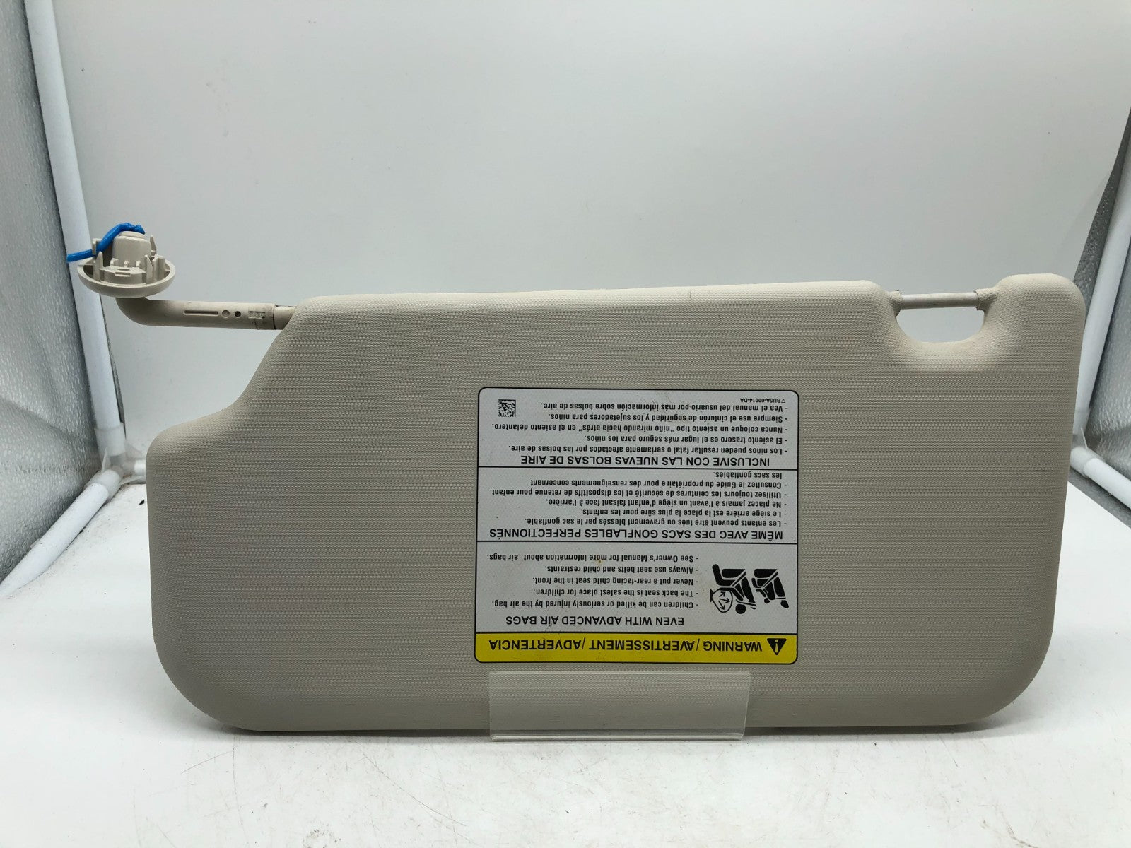 2012-2013 Ford Focus Passenger Sun Visor Ivory OEM A02B10006