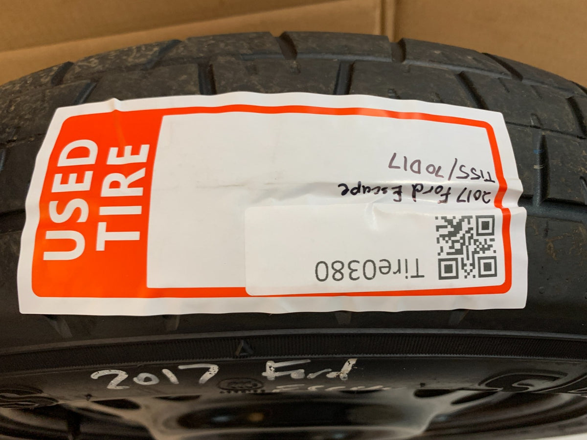 2013-2019 Ford Escape Spare Tire 17" Compact Donut with Jack Kit T155/70D17