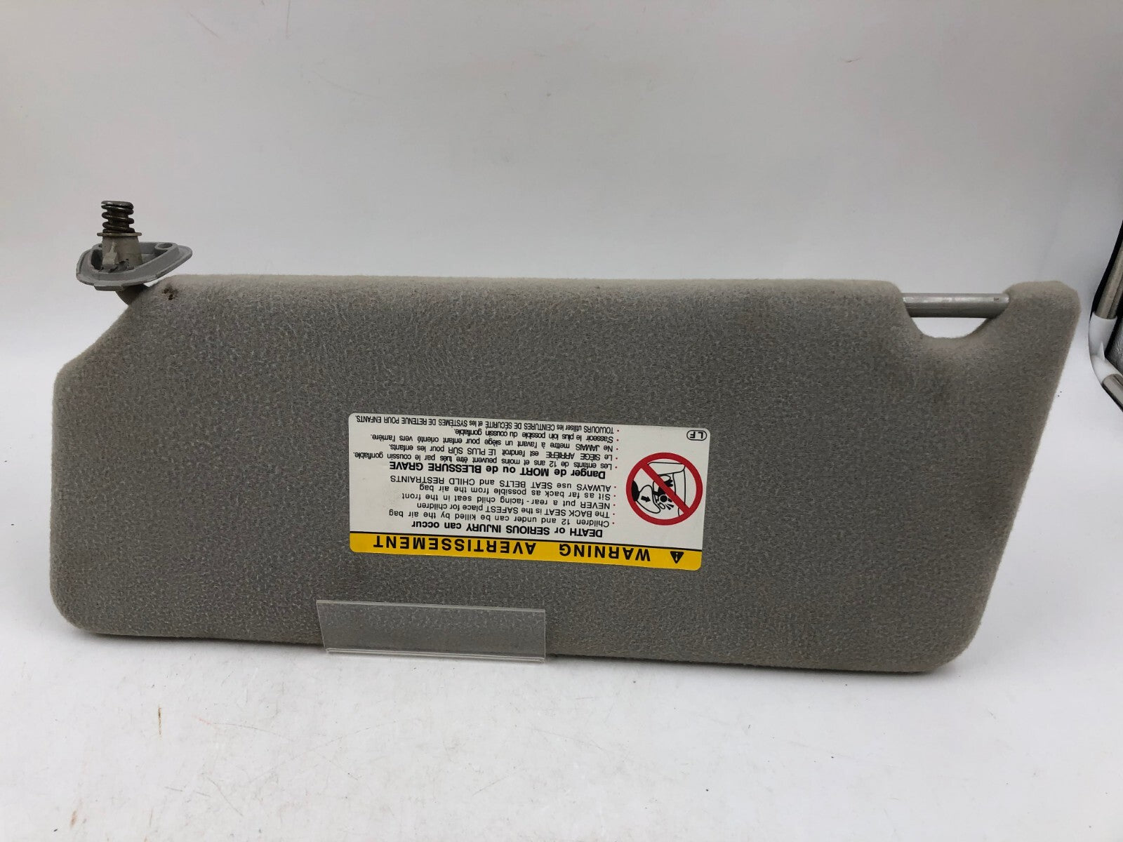 2002-2004 Toyota Camry Passenger Sun Visor Gray OEM D04B09038