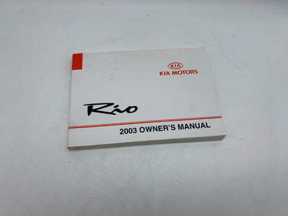2003 Kia Rio Owners Manual OEM C03B66003