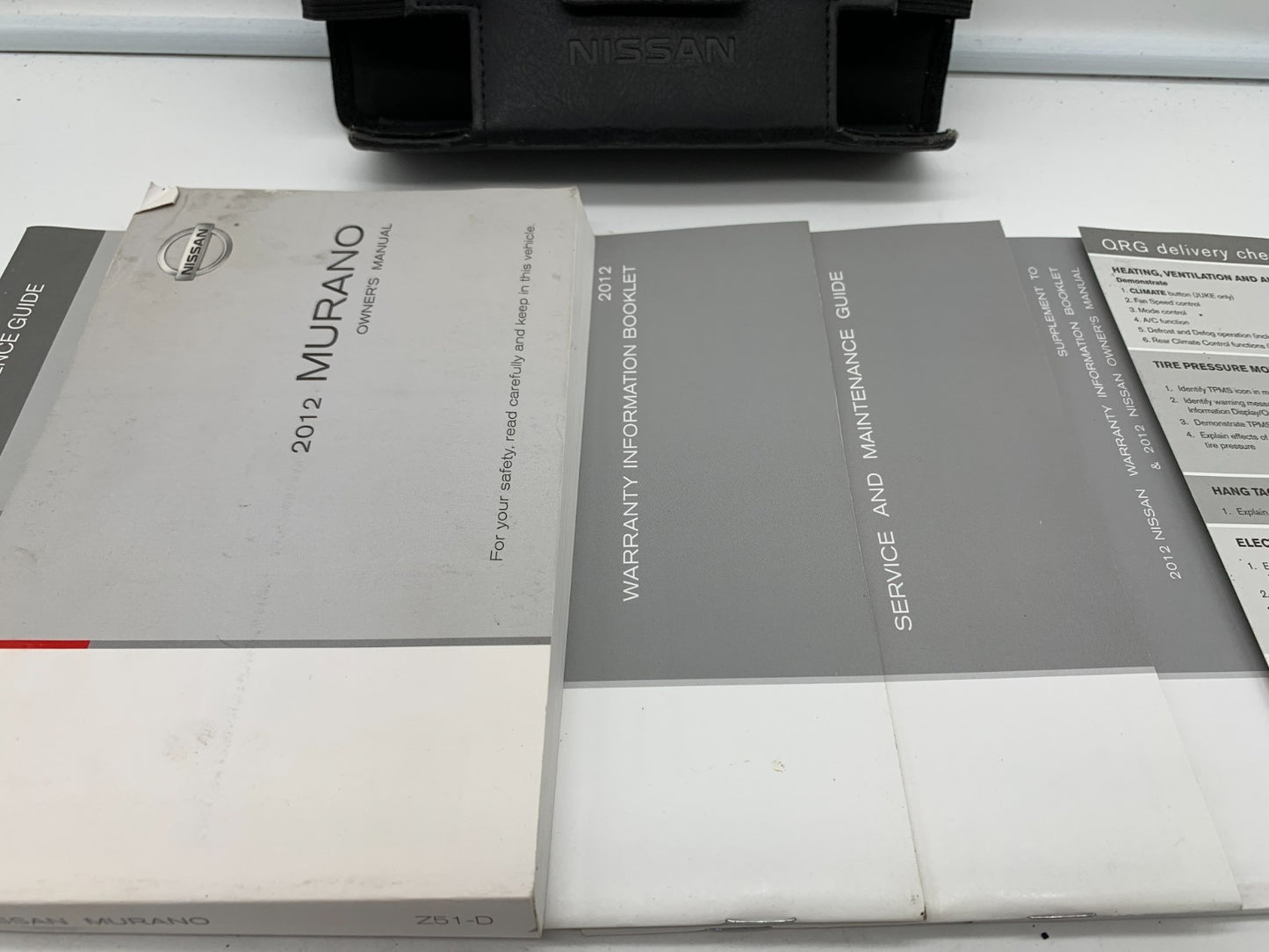2012 Nissan Murano Owners Manual Set with Case OEM